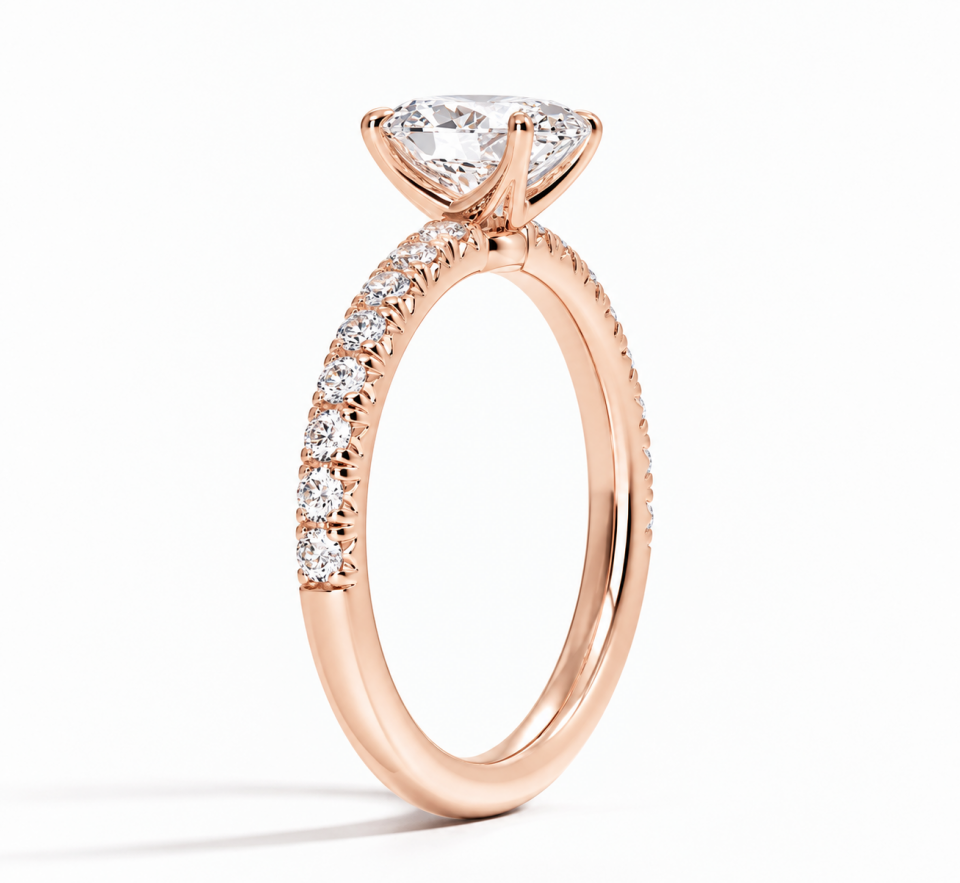 1CT KENARI TAŞLI ROSE LABORATUVAR PIRLANTASI YÜZÜK