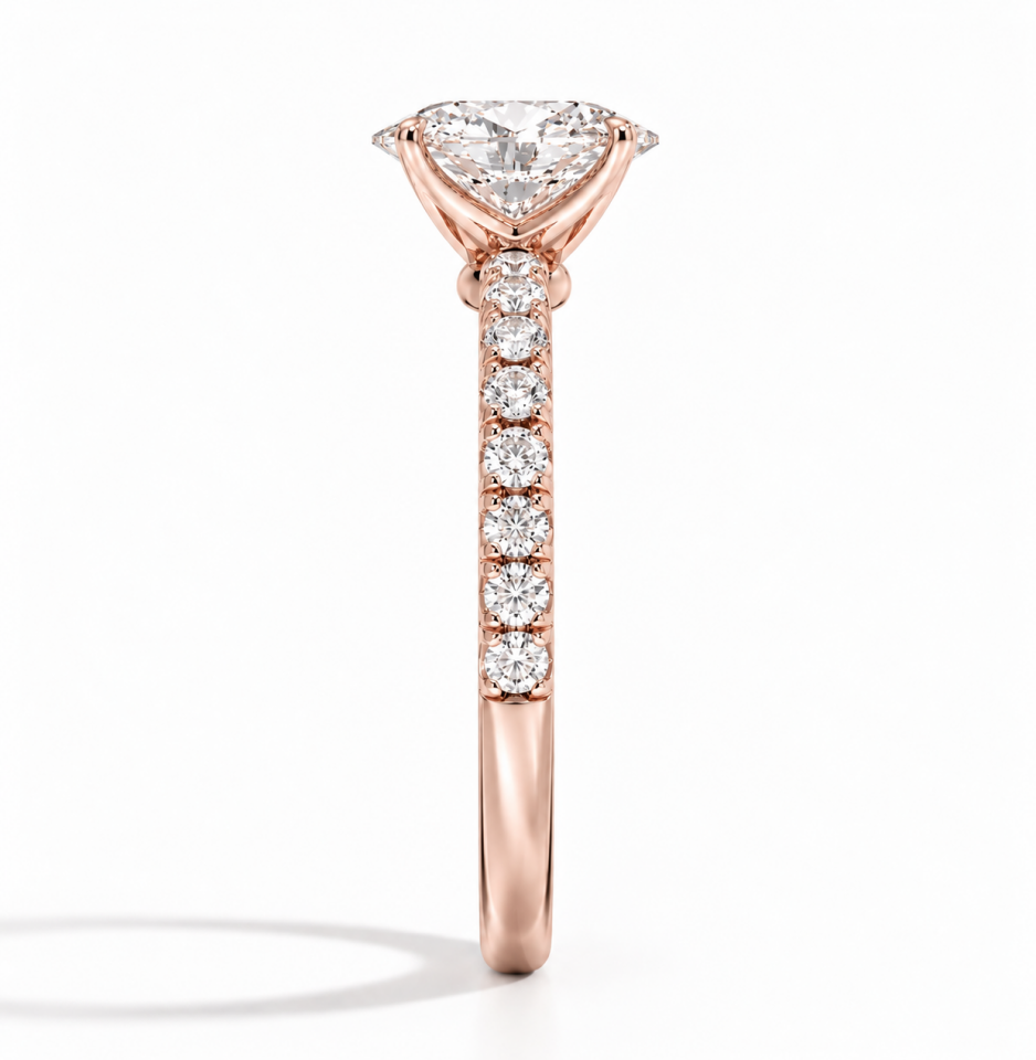 1CT KENARI TAŞLI ROSE LABORATUVAR PIRLANTASI YÜZÜK